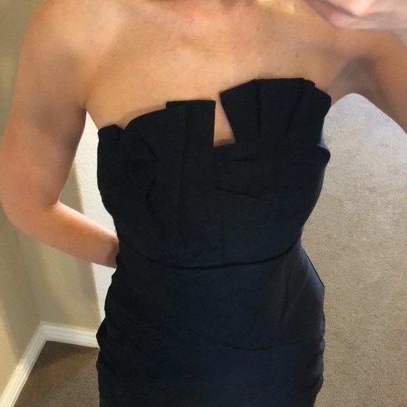 Little Black Strapless Cocktail Dress - Picture 4 of 9